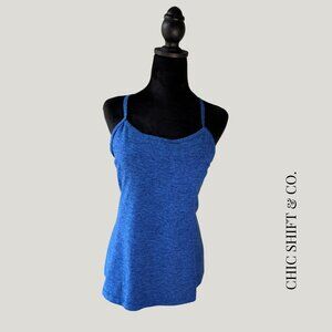 Under Armour Blue Racerback Tank (No size tag, see measurements)